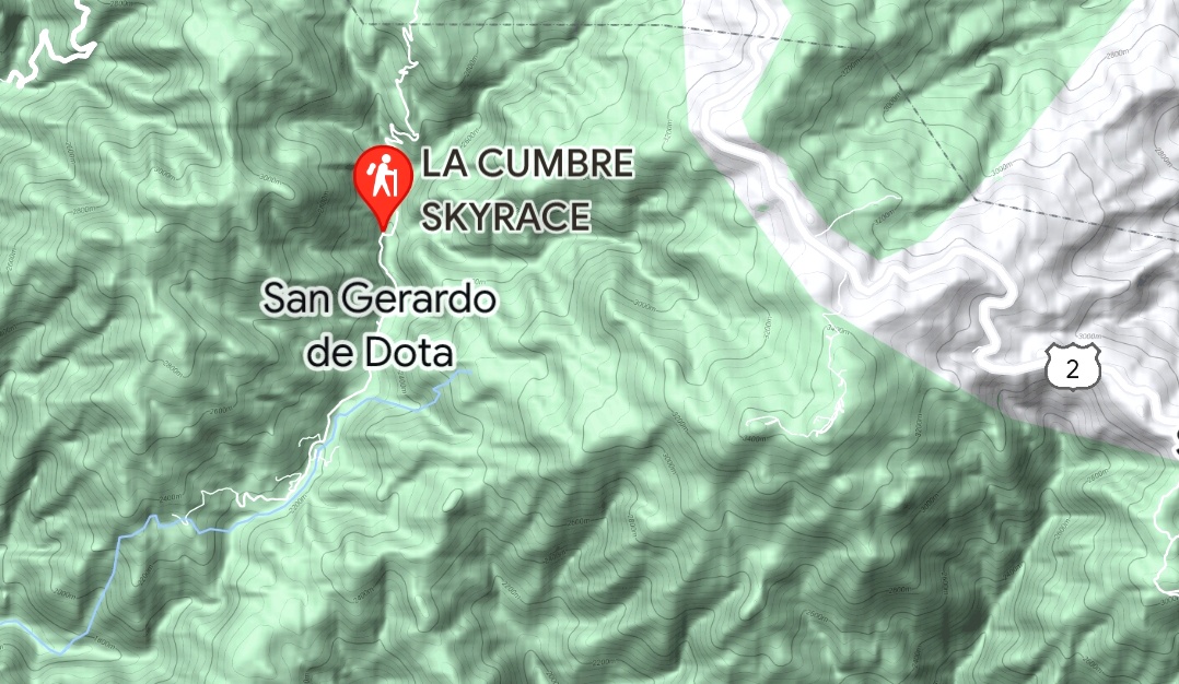 Mapa de San Gerardo de Dota